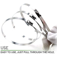 Load image into Gallery viewer, 100PCS Multi-Purpose Locking Cable Metal Zip Ties