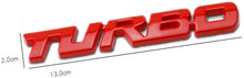 Load image into Gallery viewer, “TURBO” Car Badge