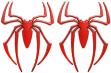 Load image into Gallery viewer, 2pcs Metal Chrome Spider Badges