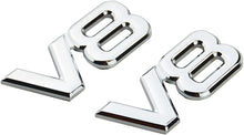 Load image into Gallery viewer, 2x Metal V8 Badge Emblem