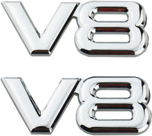 Load image into Gallery viewer, 2x Metal V8 Badge Emblem