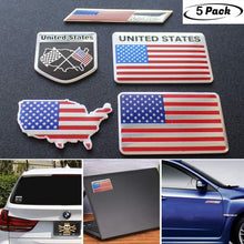 Load image into Gallery viewer, 5pcs American US Flag Decal Sticker