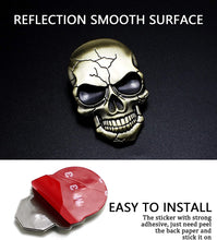 Load image into Gallery viewer, Deselen Metal Skull Decal Sticker
