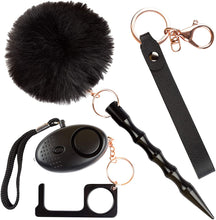 Load image into Gallery viewer, Vegan Leather Safety Keychain