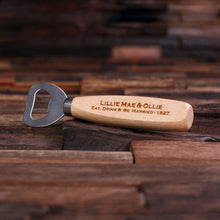 Load image into Gallery viewer, Personalized Wood Beer Bottle Opener