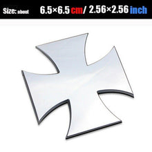 Load image into Gallery viewer, Metal Maltese Cross Sticker