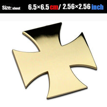 Load image into Gallery viewer, Metal Maltese Cross Sticker