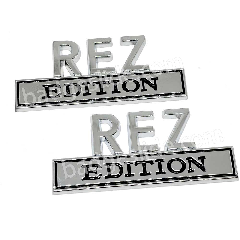 2 Pack REZ Edition Emblem Fender Badge