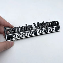 Load image into Gallery viewer, Female Veteran Special Edition Metal Badge Car Emblem
