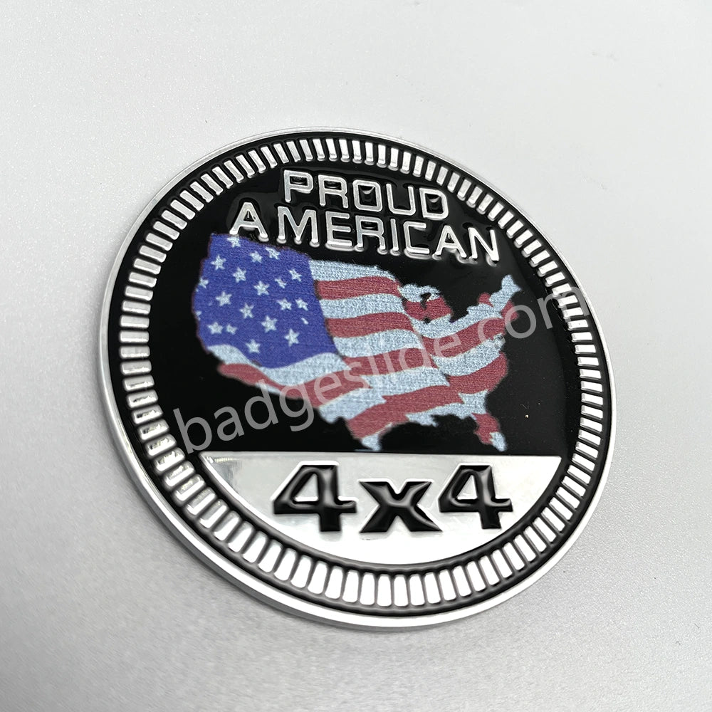 Proud American RATED Metal Car Badge SUVs Emblem