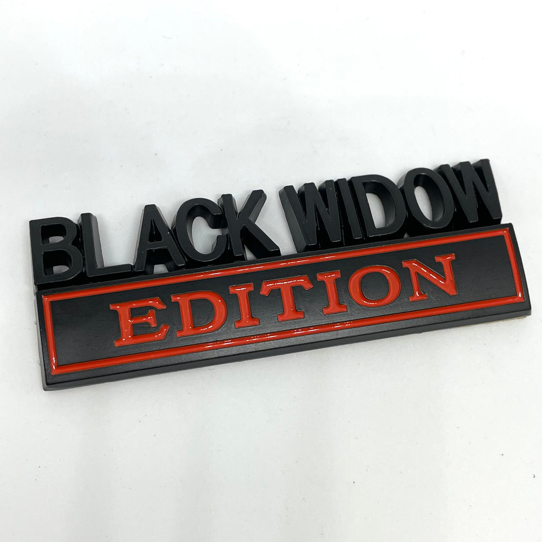 The Original BLACK WIDOW Edition Emblem Fender Badge