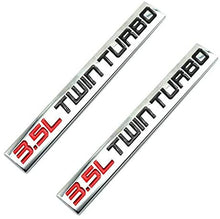 Load image into Gallery viewer, 2PCS Chrome Finish Metal Emblem 3.5L Twin Turbo Badge
