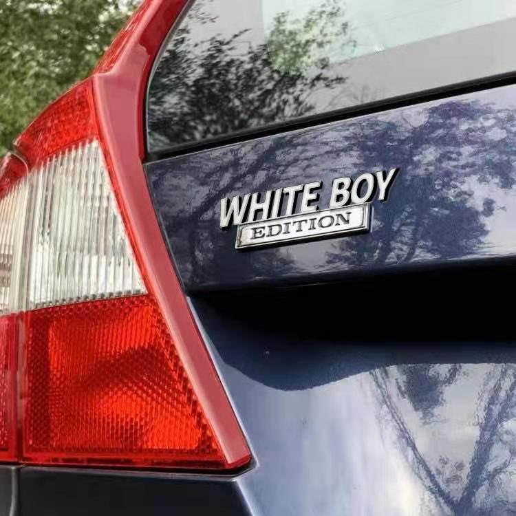 The Original WHITE BOY Edition Emblem Fender Badge