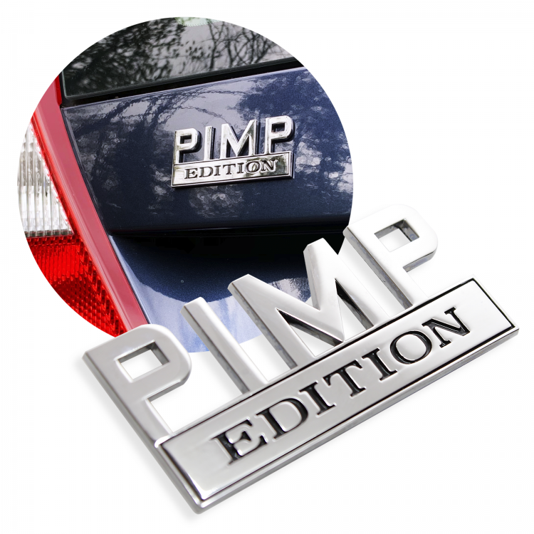 The Original PIMP Edition Emblem Fender Badge