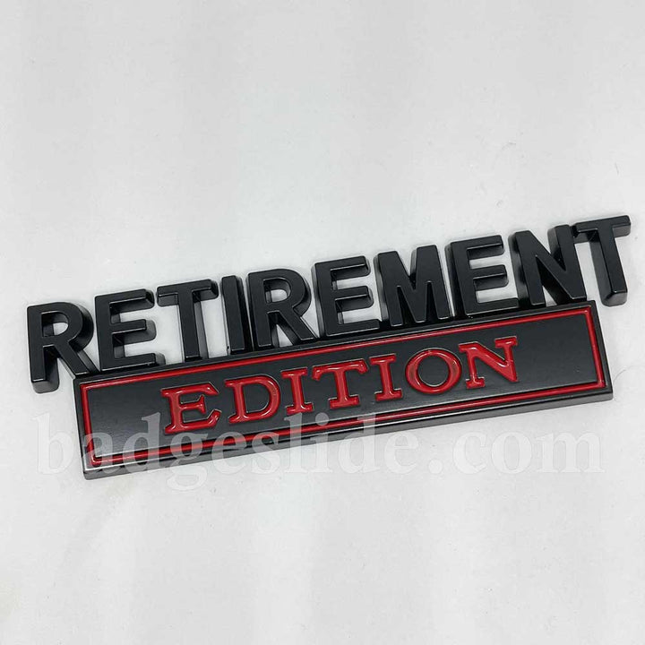 The Original RETIREMENT Edition Emblem Fender Badge metaloving